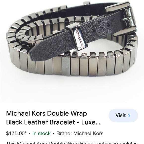 Michael Kors Double Wrap Brown Leather Bracelet - Picture 3 of 5